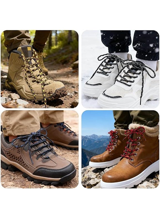 Lemon 2 Pairs Round Wave Shape Non Slip Heavy Duty and Durable Outdoor Climbing Shoelaces Hiking Shoe Laces Shoestrings - Image 3